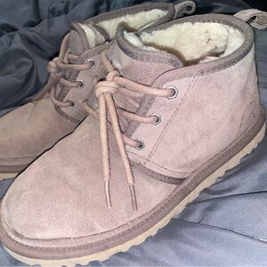 UGG nuemel Tan Suede Boots with Cream Lining